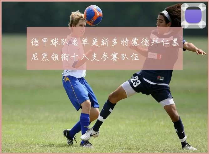 德甲球队名单更新多特蒙德拜仁慕尼黑领衔十八支参赛队伍